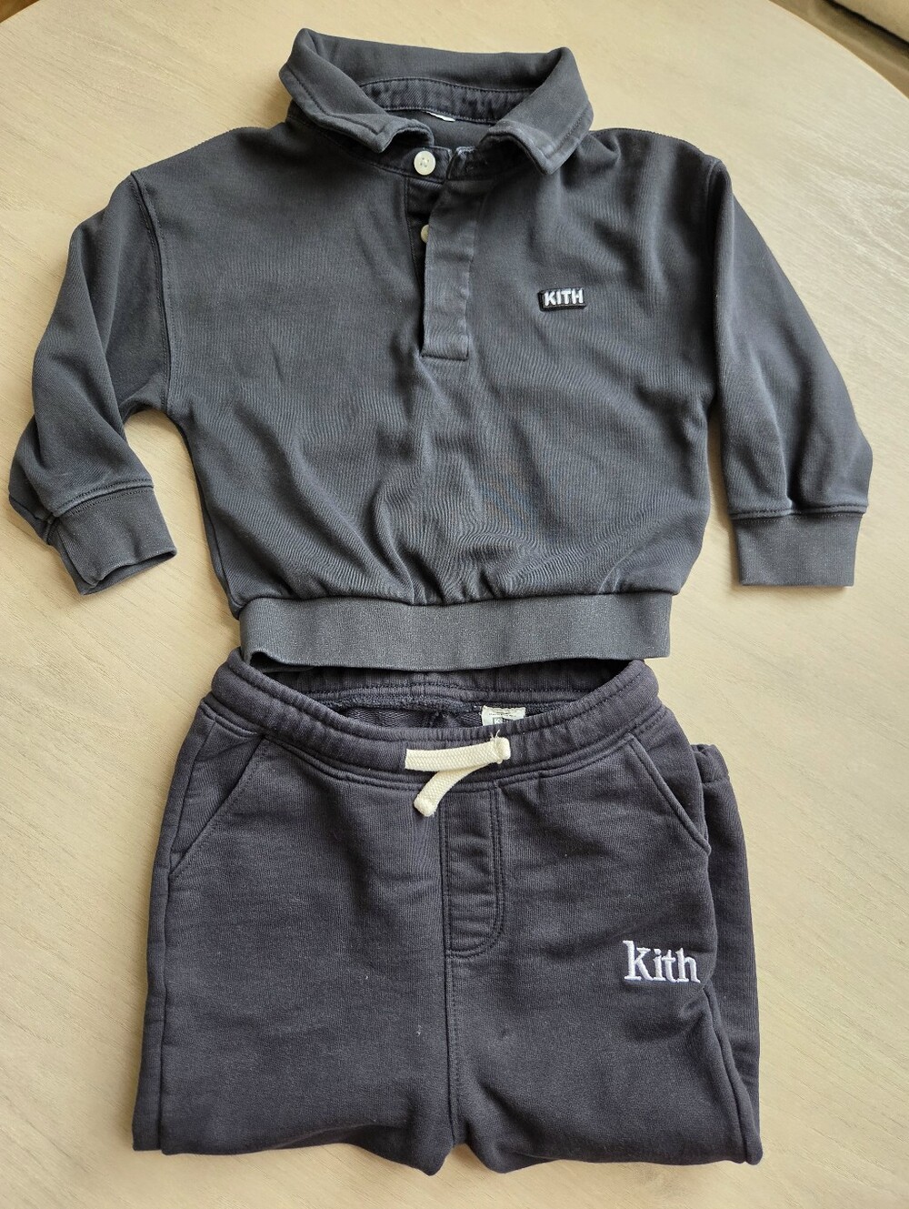 Kith Kids Black Sweatshirt and Joggers Set